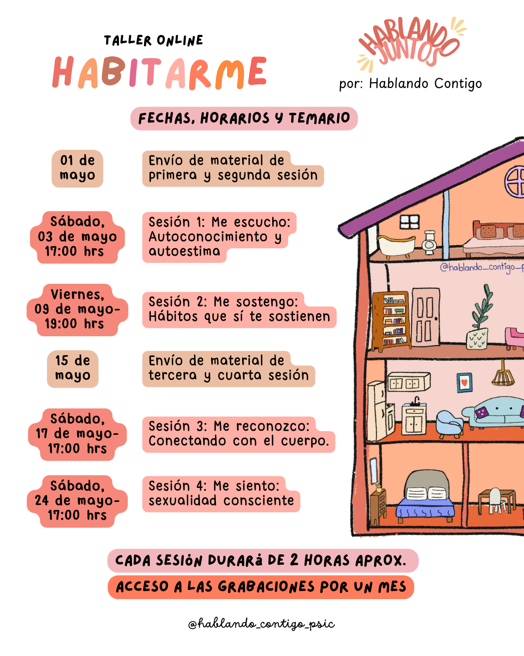 HABITARME: Taller online de conexión contigo misma